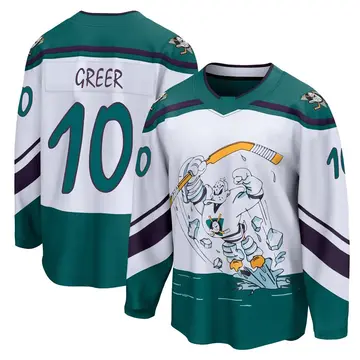 Men's A.J. Greer Anaheim Ducks ＃10 Breakaway White 2020/21 Special Edition Jersey