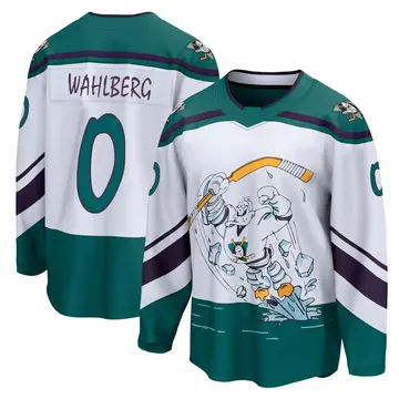 Men's Anton Wahlberg Anaheim Ducks ＃0 Breakaway White 2020/21 Special Edition Jersey