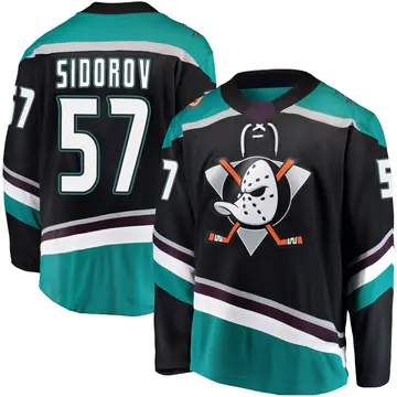 Men's Yegor Sidorov Anaheim Ducks ＃57 Breakaway Black Alternate Jersey