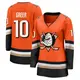 Women's A.J. Greer Anaheim Ducks ＃10 Breakaway Orange Home Jersey