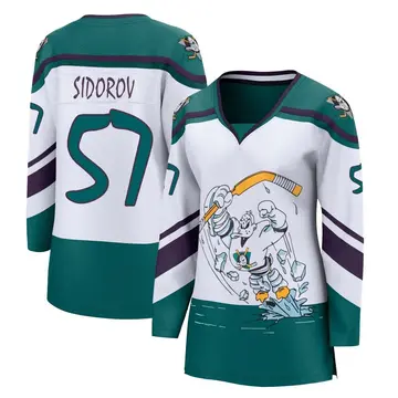 Women's Yegor Sidorov Anaheim Ducks ＃57 Breakaway White 2020/21 Special Edition Jersey