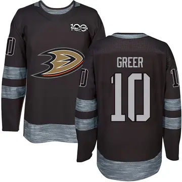 Youth A.J. Greer Anaheim Ducks ＃10 Authentic Black 1917-2017 100th Anniversary Jersey