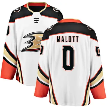 Youth Jeff Malott Anaheim Ducks ＃0 Breakaway White Away Jersey