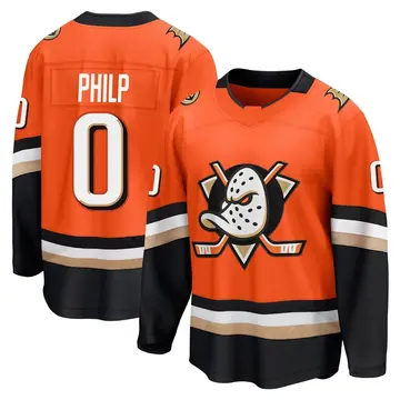 Youth Noah Philp Anaheim Ducks ＃0 Breakaway Orange Home Jersey