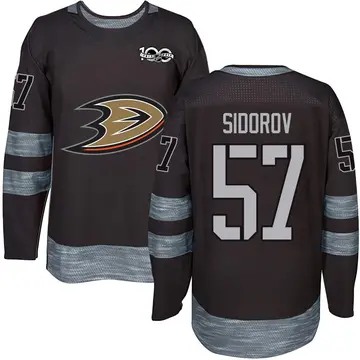 Youth Yegor Sidorov Anaheim Ducks ＃57 Authentic Black 1917-2017 100th Anniversary Jersey