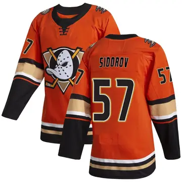 Youth Yegor Sidorov Anaheim Ducks ＃57 Authentic Orange Alternate Jersey